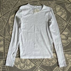 Cotton On White Ribbed Long sleeve shirt
